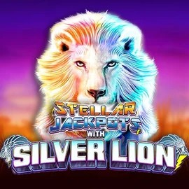 Stellar Jackpots with Silver Lion slot visual from Lightning Box Game available on slott.eu.com